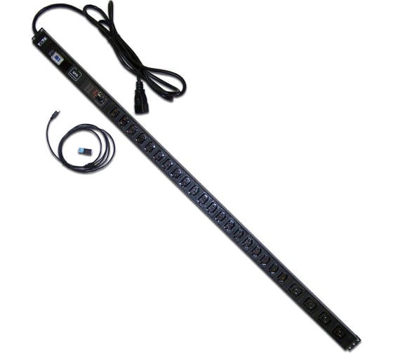 Изображение товара Вертикальный блок розеток 4xC19+20xC13, 250V, 16A, с мониторингом по RS-485, шнур 3 м, вилка C20 TWT-PDVM-4C9-20C3-C0