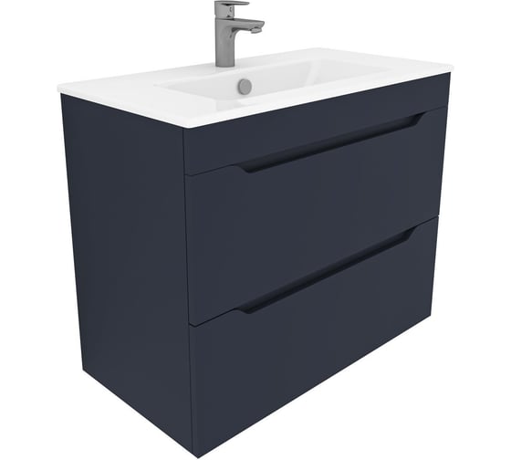 Изображение товара Тумба Aquanet Практика 80 2 ящика, цвет маренго 00330460