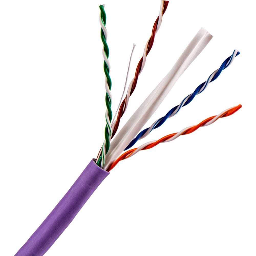 Кабель TWT кабель информационный itk lc1 c604 326 кат 6 f utp 4x2x23awg lszh внутренний 305м фиолетовый