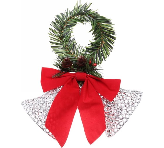 Изображение товара Украшение новогоднее Серпантин "Вошебный звон" 18х10х14 см, серебро 196-0212