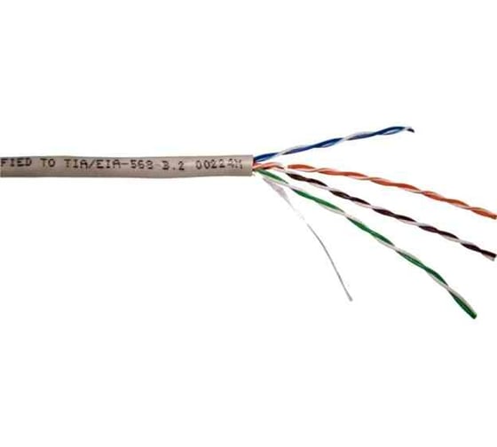 Изображение товара Кабель UTP, 4 пары, Кат. 5e, серый, 500м в кат., TWT-5EUTP/500-GY