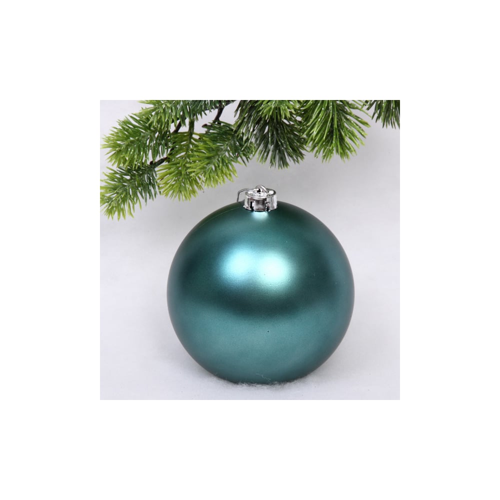 Изображение товара Новогодний шар Серпантин 15 см Матовый темный нефрит для елки