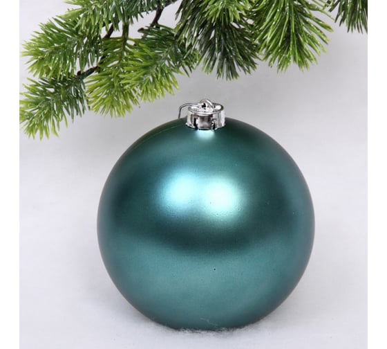 Изображение товара Новогодний шар Серпантин 15 см "Матовый", темный нефрит 652-405