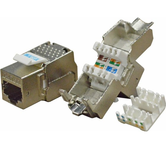 Изображение товара Модуль Keystone RJ45, кат.5e, STP, 180 градусов, TWT-OK45STP180/5E