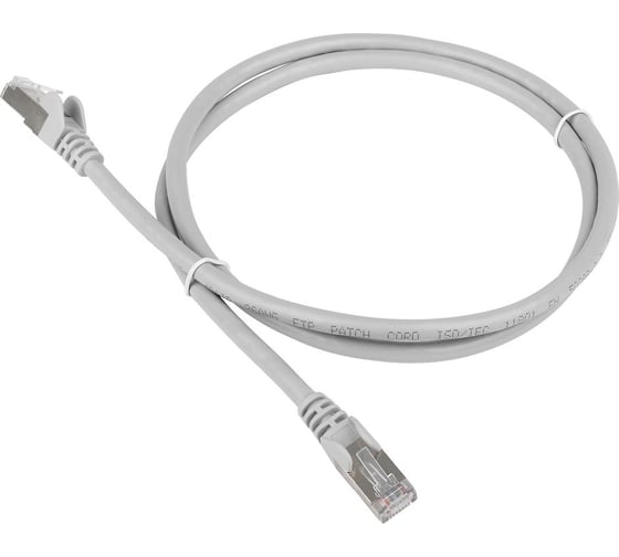 Изображение товара Патч-корд RJ45 - RJ45, 4 пары, FTP, категория 5е, 10 м, серый, TWT-45-45-10/S-GY