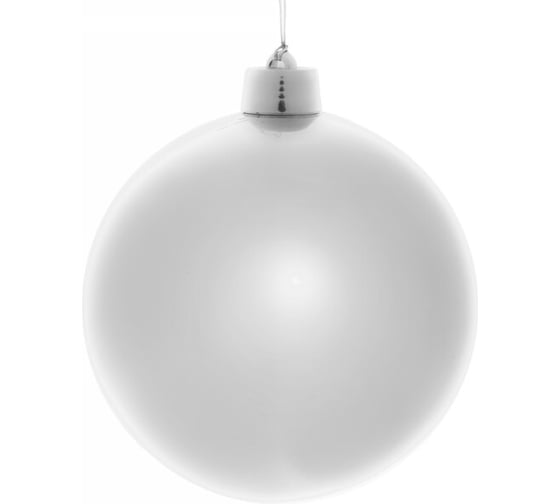 Изображение товара Новогодний шар Серпантин 25 см "Глянец", серебро 204-827