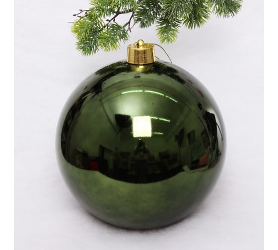 Изображение товара Новогодний шар Серпантин 30 см "Глянец", изумруд 652-295