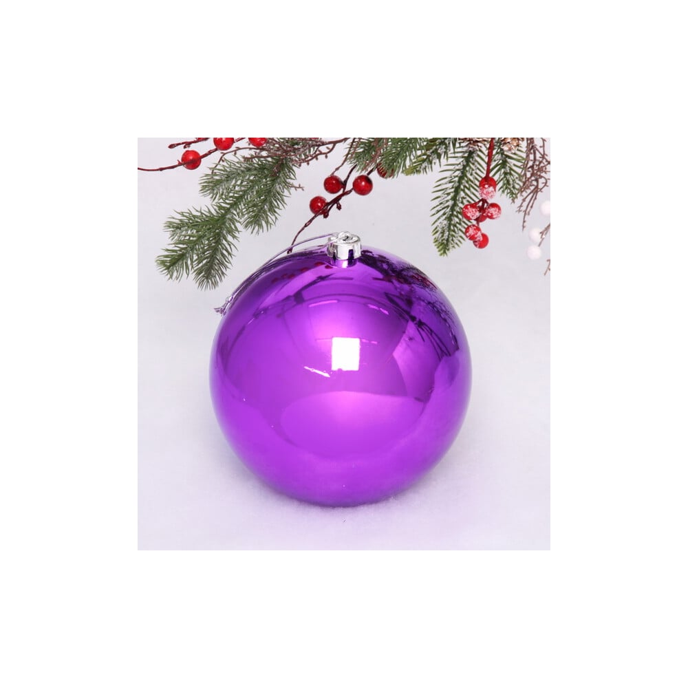 Изображение товара Новогодний шар Серпантин 20 см Глянец фиолетовый праздничная игрушка
