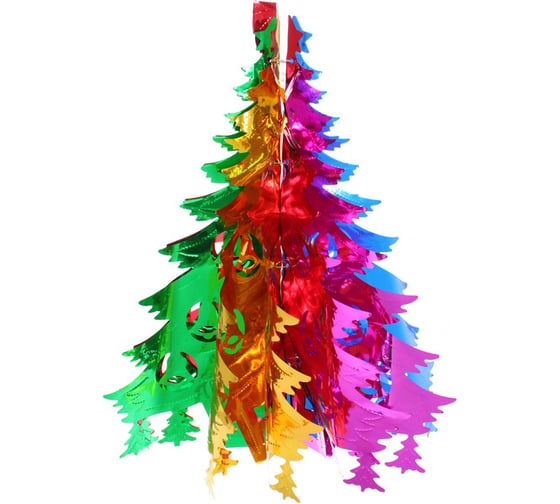 Изображение товара Украшение фольгированное Серпантин "Волшебная ёлочка" d-40 см, Мультицвет 202-439