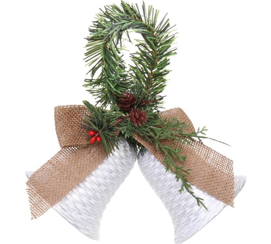 Изображение товара Украшение новогоднее Серпантин "Зимний колокольчик" 19х10х13 см, серебро 196-0215