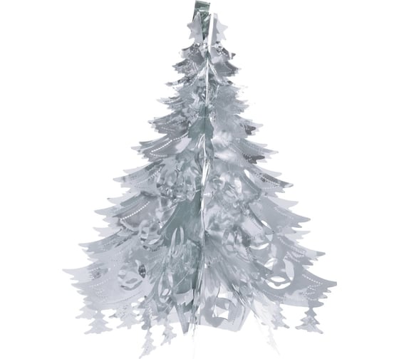 Изображение товара Украшение фольгированное Серпантин "Волшебная ёлочка" d-40 см, Серебро 202-440