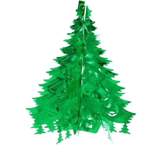 Изображение товара Украшение фольгированное Серпантин "Волшебная ёлочка" d-40 см, Зеленый 202-445