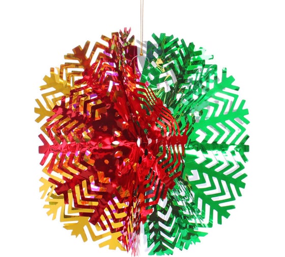 Изображение товара Украшение фольгированное Серпантин "Снежный шар" d-30 см, Мультицвет 202-419