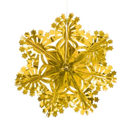 Изображение товара Украшение фольгированное Серпантин "Сказочная снежинка" d-30 см, Золото 202-435