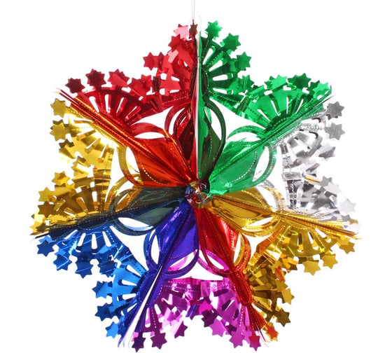 Изображение товара Украшение фольгированное Серпантин "Сказочная снежинка" d-30 см, Мультицвет 202-433