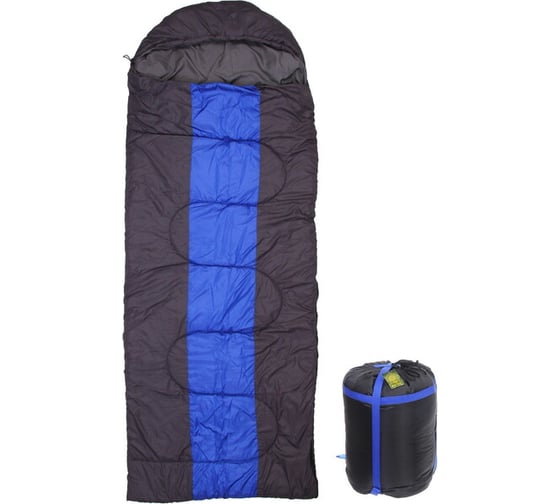 Изображение товара Спальник одеяло с капюшоном Турист мастер 220х85 см, 2000 гр, серо-синий, +0С 804-264