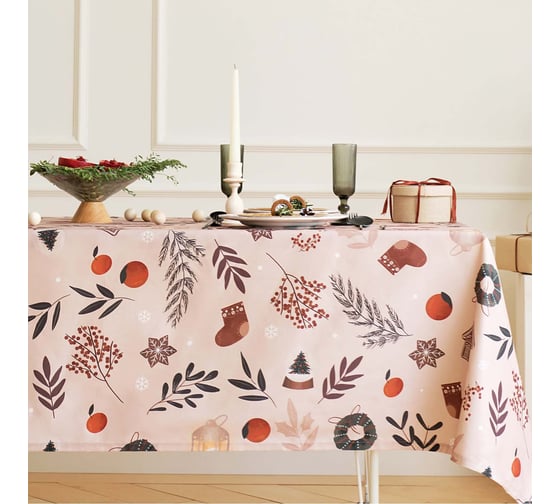 Изображение товара Скатерть Этель "Новогодние украшения" 110x149 см, 100% хлопок, саржа 190 г/м2 9896197