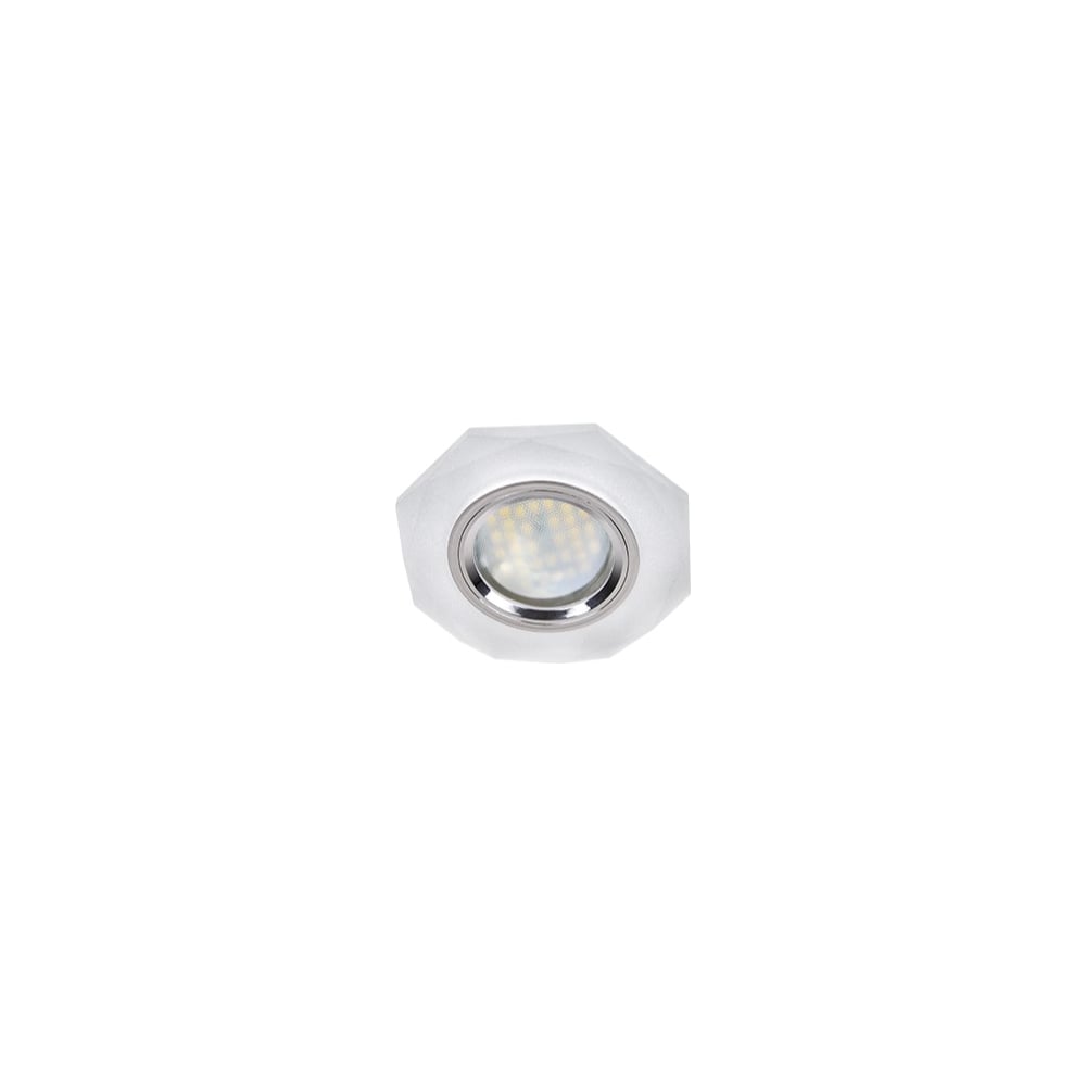Светильник Ecola MR16 DL1652 GU5.3 Glass Стекло 8-угольник с прямыми гранями Матовый / Хром 25x90 (кd74) FN1652EFF