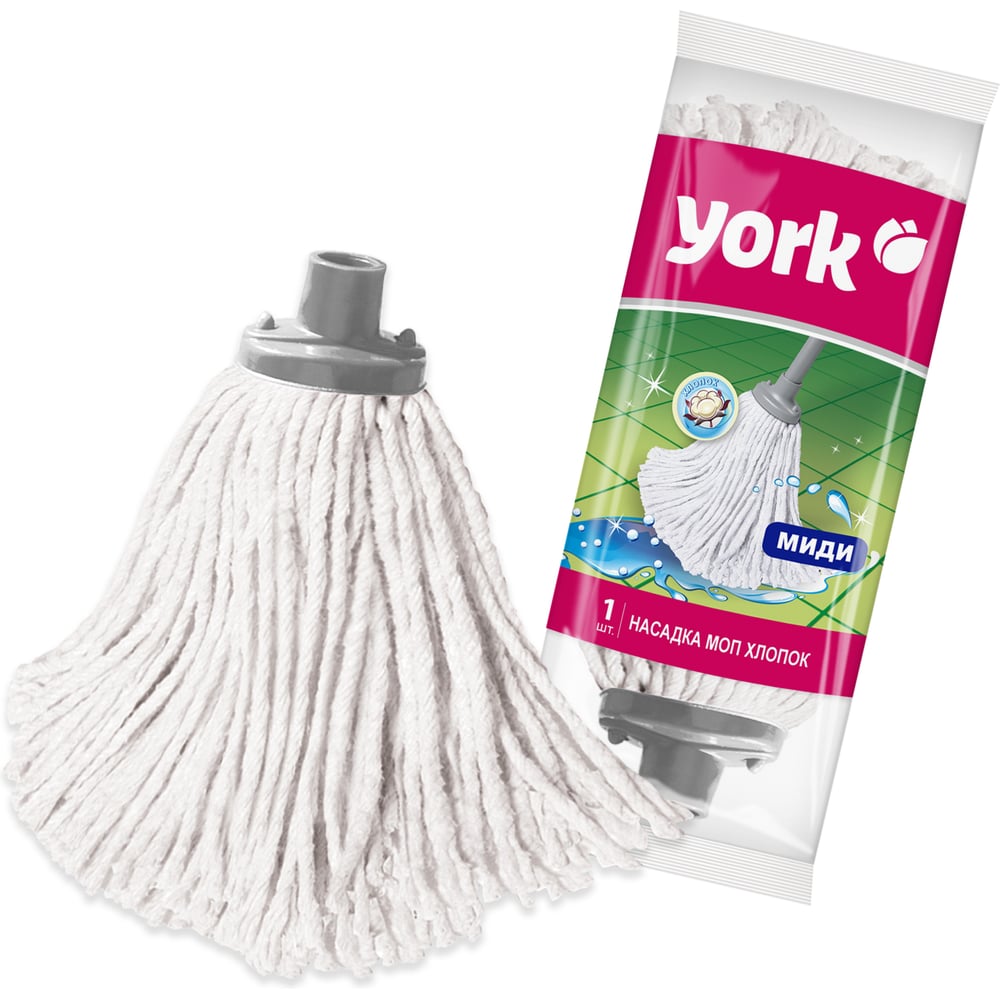 Изображение товара Насадка YORK МИДИ хлопок для пола Изображение товара Насадка YORK МИДИ хлопок для пола