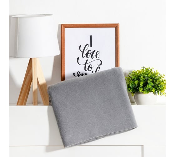 Изображение товара Плед Экономь и Я Светло-серый 150x200см, 160 г/м2, 100% п/э 7138921