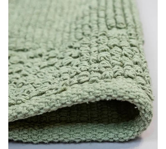 Изображение товара Коврик для ванной Bath Plus Bubble хлопок, 50х80 см, зеленый 5596-4