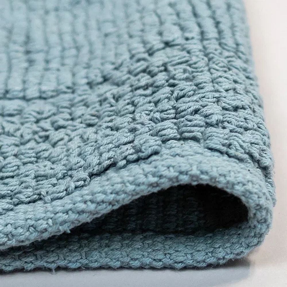 Изображение товара Коврик для ванной Bath Plus Bubble хлопок 50х80 см серо-голубой