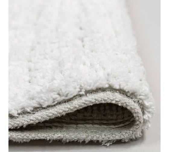 Изображение товара Коврик для ванной Bath Plus Crescent хлопок, 50х80 см, белый 5075-1