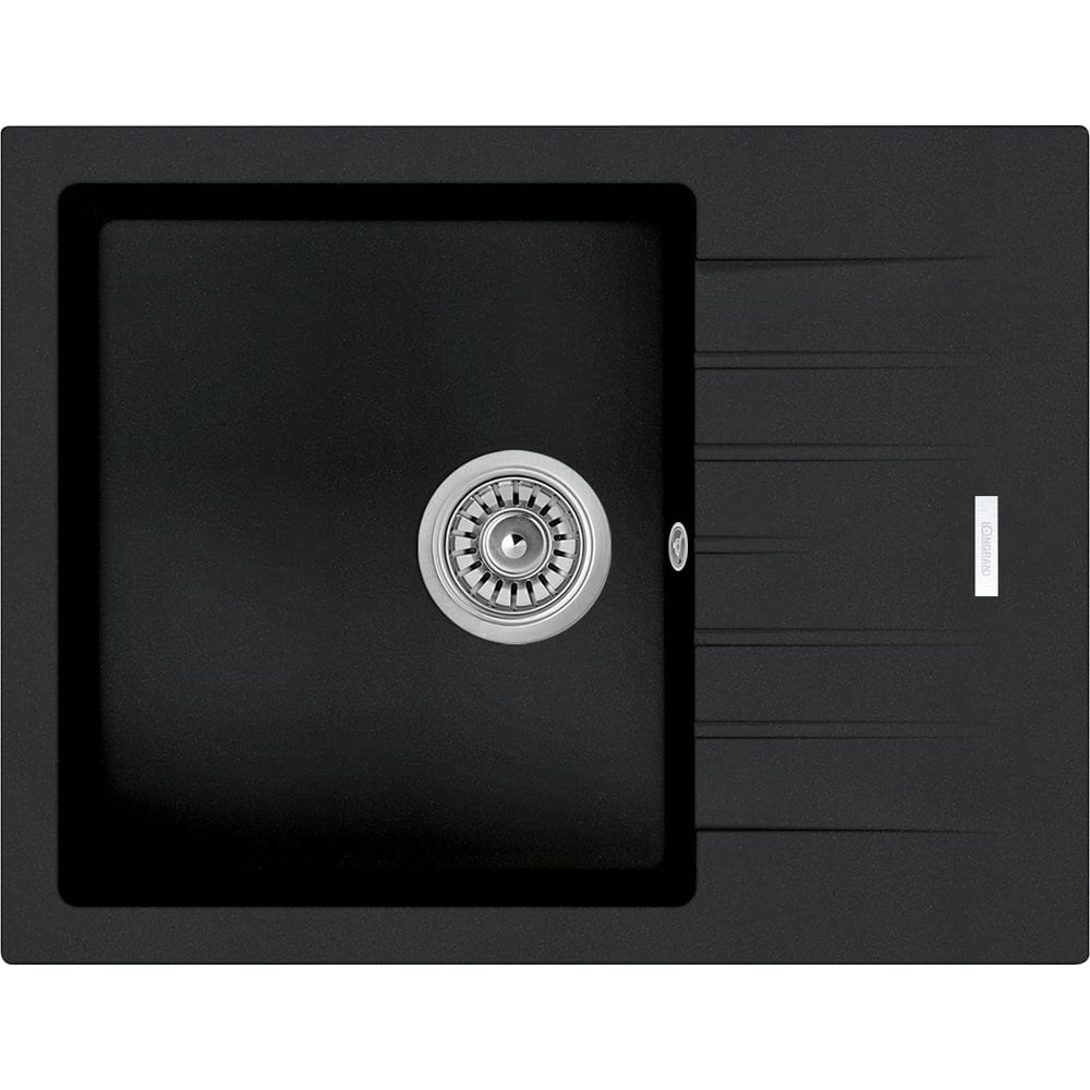 Изображение товара Мойка кухонная угловая из искусственного гранита LONGRAN CLS650.500 Оникс