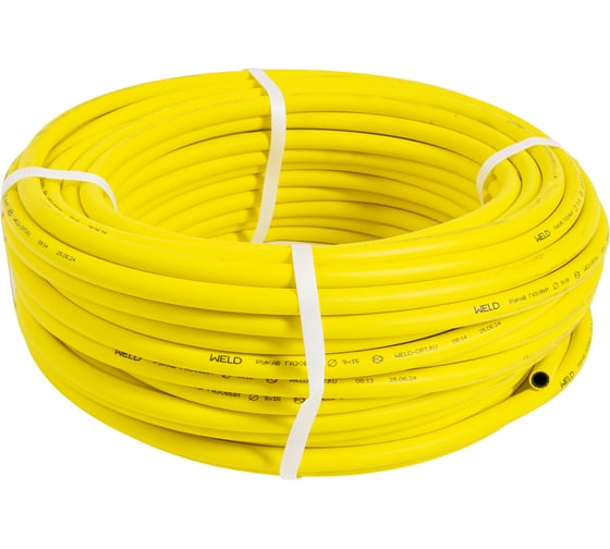 Изображение товара Универсальный газовый рукав Weld 50 м, 9 мм, желтый