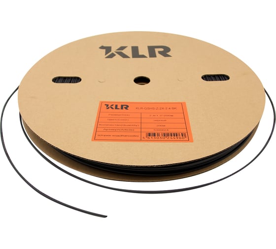 Изображение товара Термоусадочная трубка KLR KLR-GSHS-Z-2X-2.4-BK 2.4/1.2мм/Коэффициент усадки: 2:1/Цвет: Чёрный 5300024