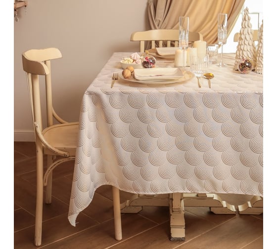 Изображение товара Скатерть с тиснением Этель 140x220 ±5 см, 100% п/э, 120гр/м2 10100575