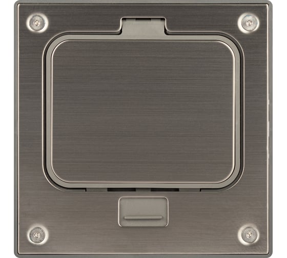 Изображение товара Люк в бетон с розеткой, защелка, цвет серый ЭРА Люки ОФИС 18600103 IP66 Б0063266