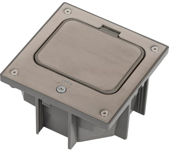 Изображение товара Люк в бетон с розеткой, под шестигранник, серый ЭРА Люки ОФИС 18600203 IP66 Б0063273