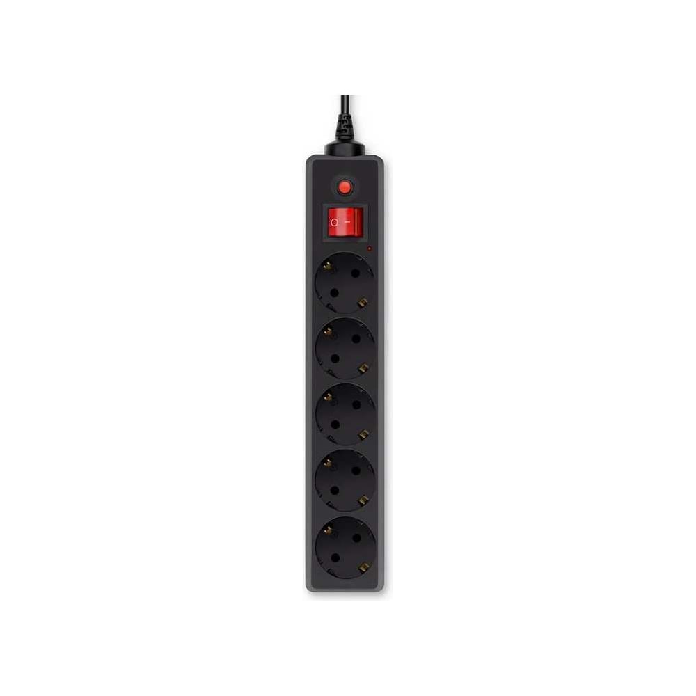 Сетевой фильтр BURO 500SH-1.8-UPS-B 1.8м (5 розеток) черный (коробка) 992305