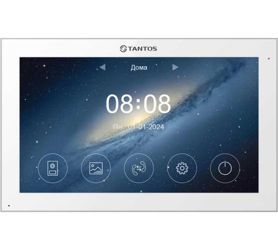 Изображение товара Монитор цветного видеодомофона 10 дюймов Tantos Violet HD Wi-Fi (White) 00-00326048