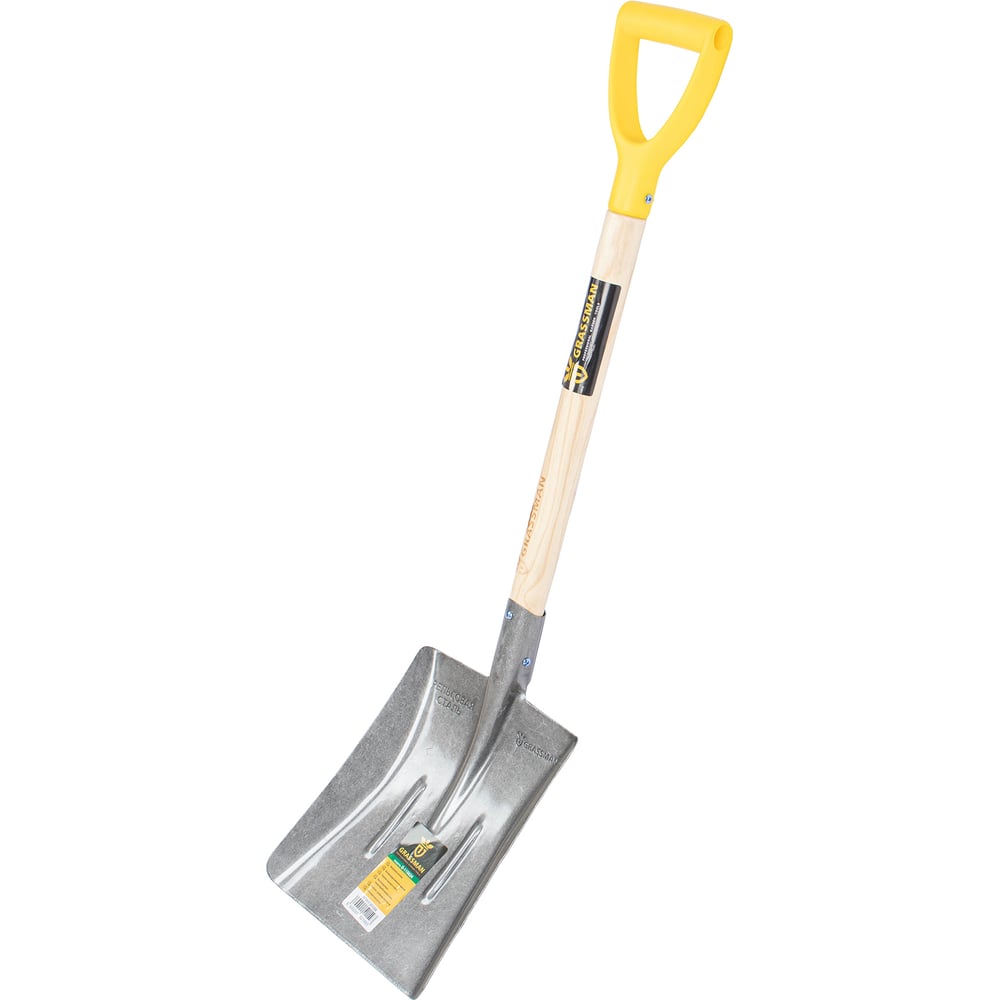 Изображение товара Лопата автомобильная совковая Grassman G-115624 - легкая и прочная для работы у автомобиля