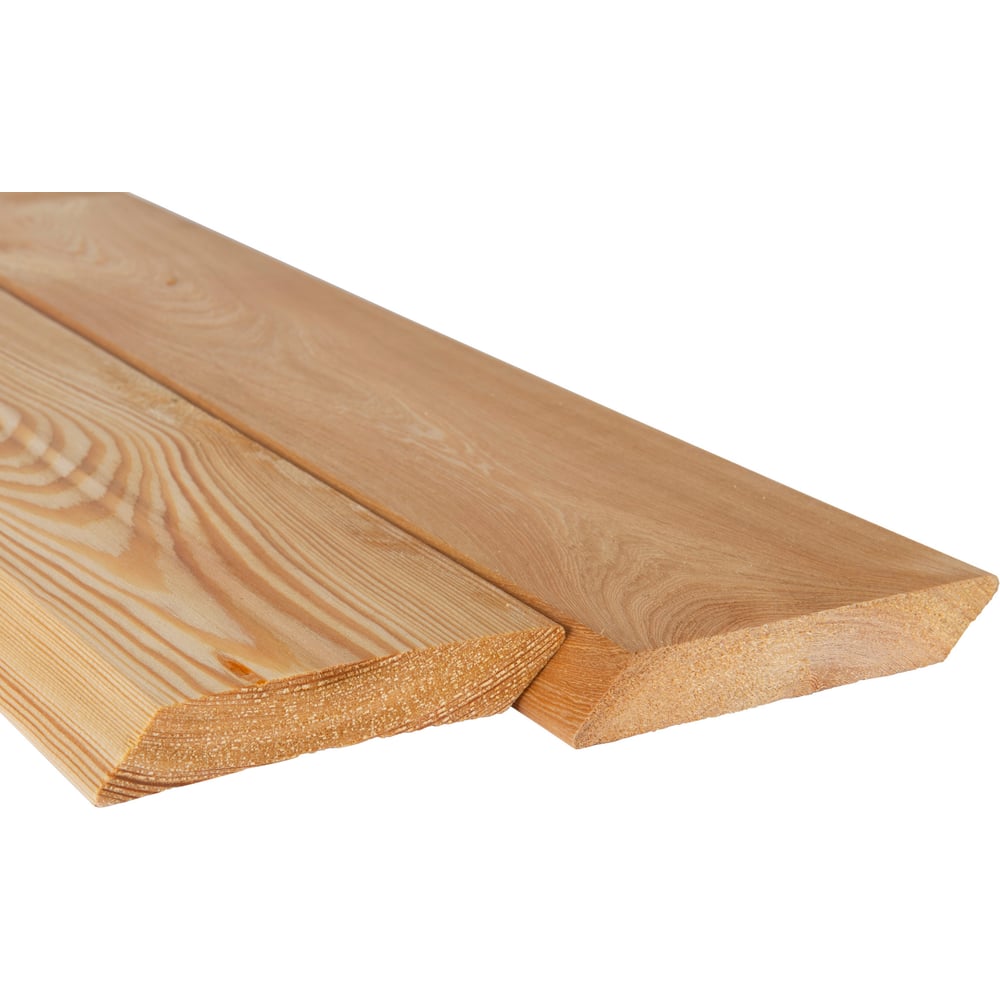 Изображение товара Планкен скошенный из лиственницы 20x120x3000 мм сорт АВ для фасадов и интерьеров