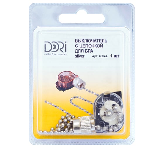 Изображение товара Выключатель с цепочкой для бра DORI silver 40644