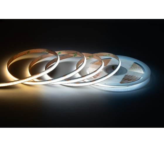 Изображение товара Светодиодная лента Apeyron 24В, 10 Вт/м, COB CCT, 560д/м, IP20, 900Лм/м, подложка 8мм, 5м, 3000К+6500К 00-492