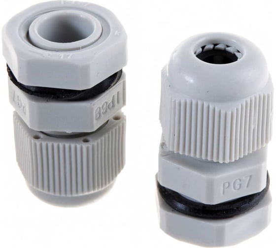 Изображение товара Сальник DORI PG 7 диаметр проводника 2.5-7мм, IP54, 4 штуки/блистер 2840