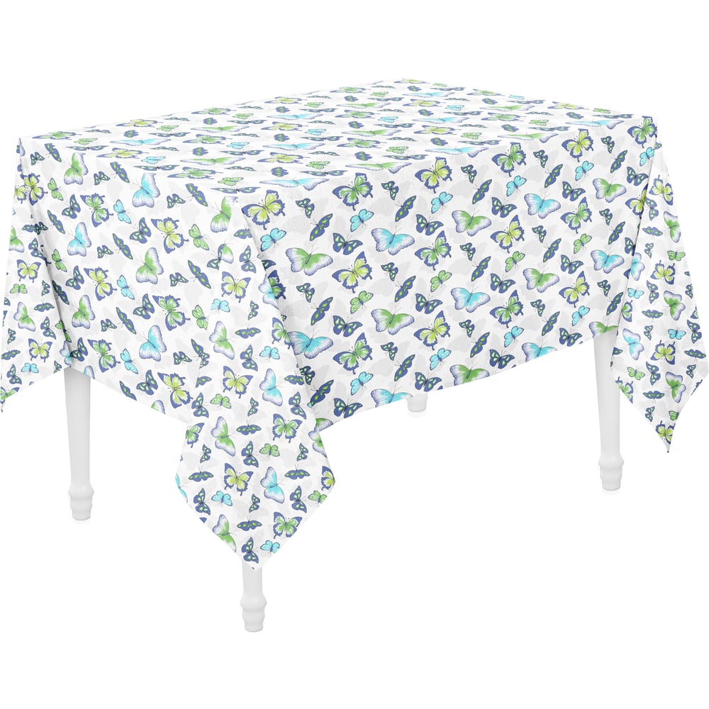 Изображение товара Скатерть Guten Morgen рогожка 140x150 см бабочки классика практичная