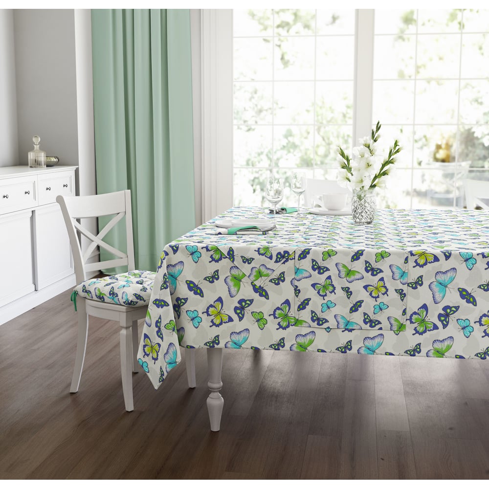 Изображение товара Скатерть из рогожки Guten Morgen с дизайном Баттерфляй 140x180 см