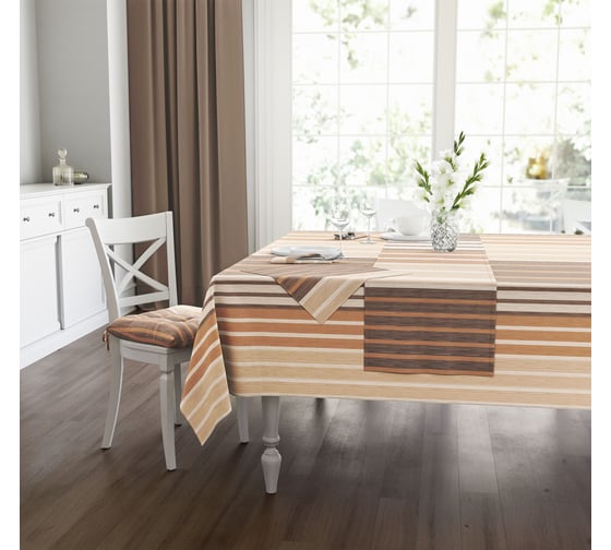 Изображение товара Скатерть Guten Morgen рогожка, Грильяж, набор 110x140 см СкГр-110-140