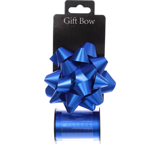 Изображение товара Набор для декорирования Серпантин "Романс" бант d=10 см, лента 1,6 см (10 м), Сапфир 214-276