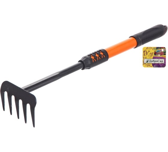 Изображение товара Грабельки Добросад "Вейрона" 45 см, металлическая комбинированная ручка 713-038