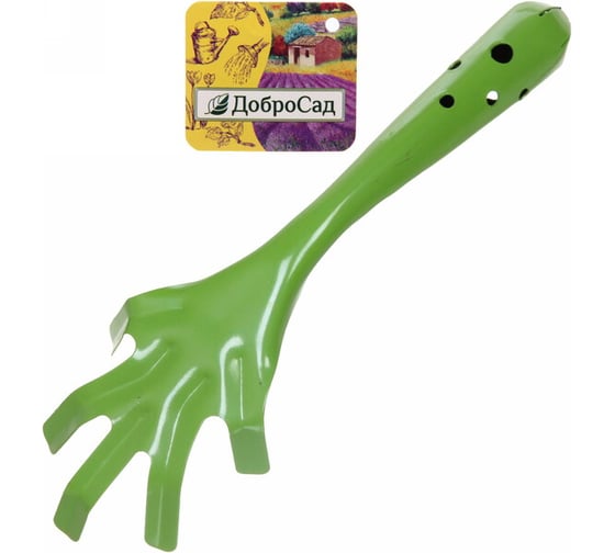 Изображение товара Грабельки Добросад "Росток" цельнометаллические 718-091