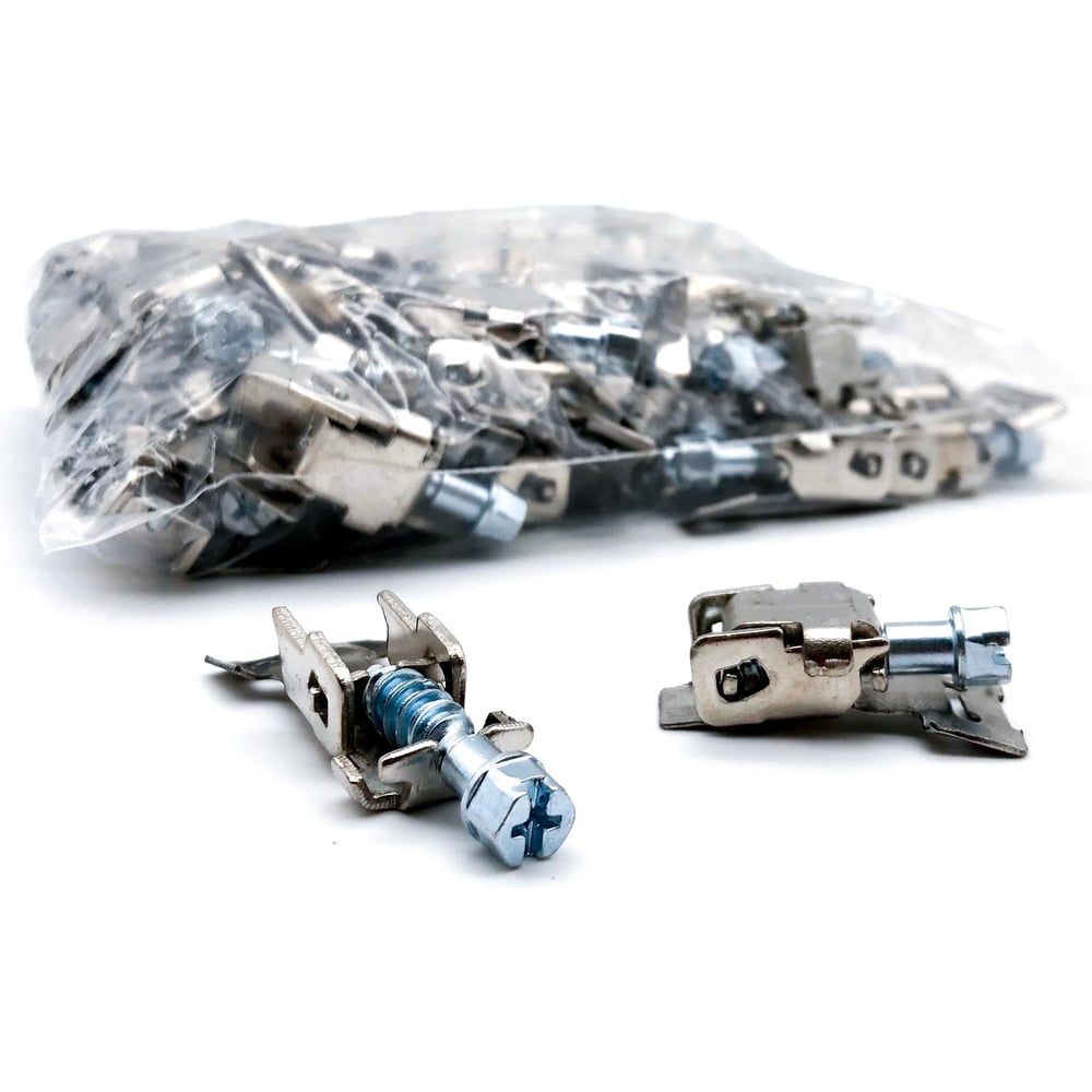 Изображение товара Зажим для ленты 9 мм Мир Хомутов 50 шт без покрытия из нержавеющей стали