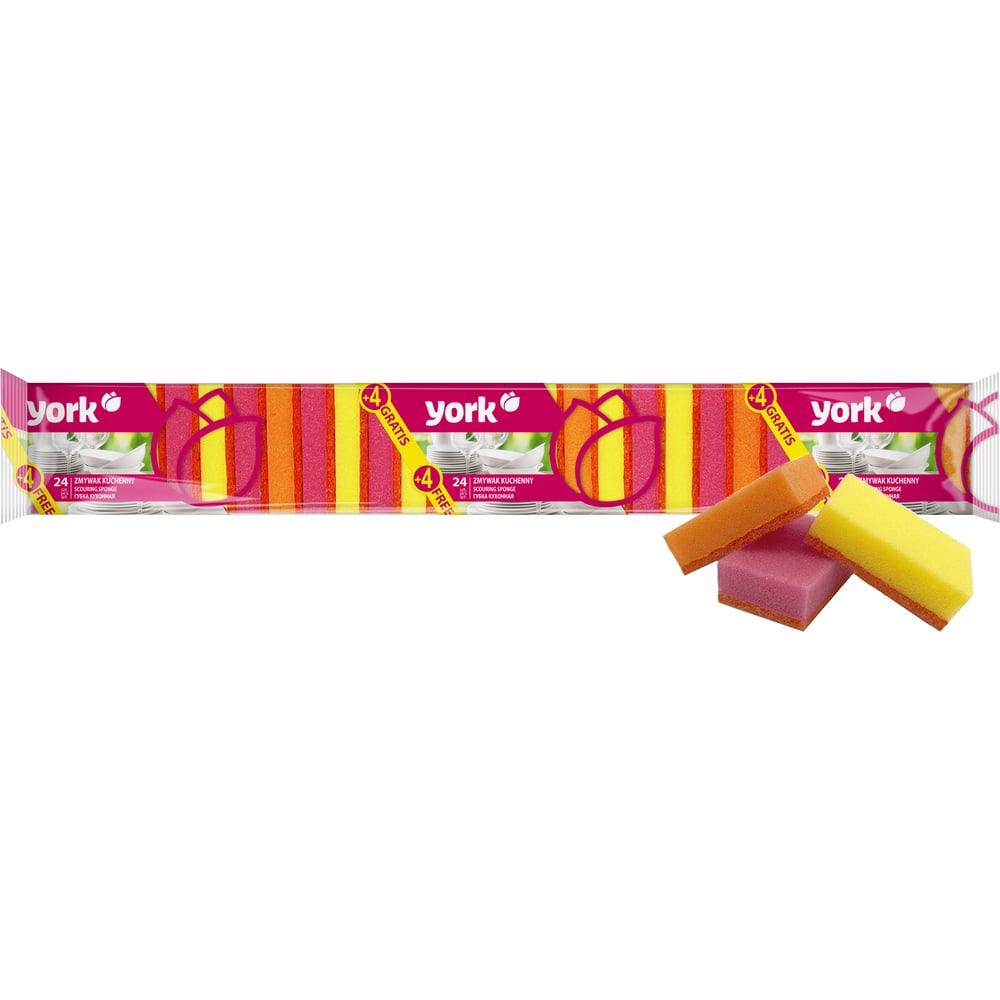 Изображение товара Кухонная губка YORK Джамбо 28 шт. для уборки