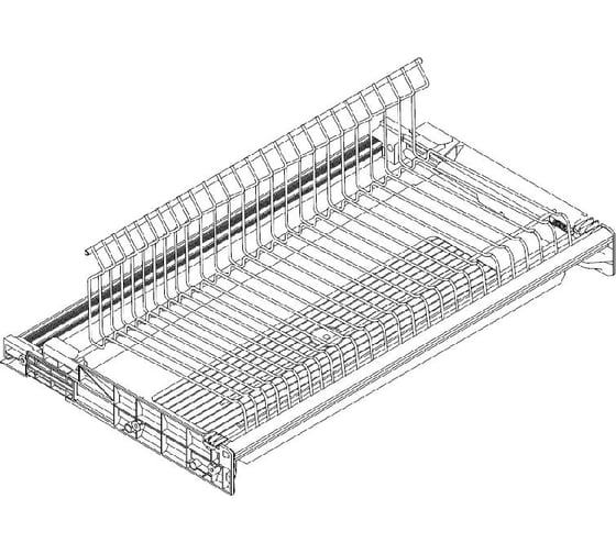 Изображение товара Сушка INOXA 1-уровневая в базу 1200/16, с рамкой, поддон сталь, отделка сталь 702/120XP601.551.F16