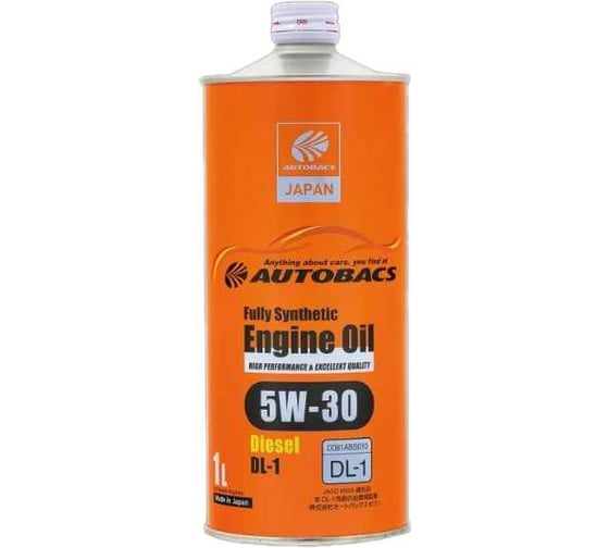 Изображение товара Масло моторное AUTOBACS 5W-30 FULLY SYNTHETIC DIESEL DL-1 1л A00033251